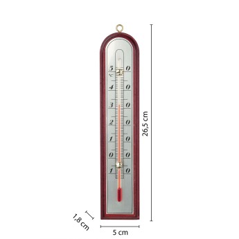 27cm "Luxury" Wooden Indoor/Outdoor Thermometer 2
