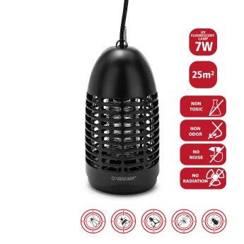 BLACK ZAP: Electric mosquito killer with 7W UV bulb. Black 2