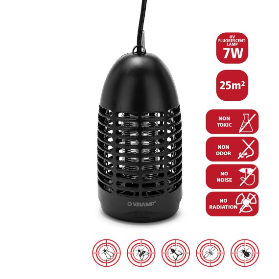 BLACK ZAP: Zanzariera elettrica, con lampadina...