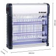 Zanzariera elettrica professionale. 2 tubi UV da 6W