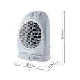 Termoventilatore fisso 2kW, 2 velocità, bianco, base oscillante