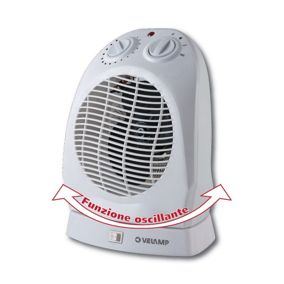 Termoventilatore fisso 2kW, 2 velocità, bianco,...