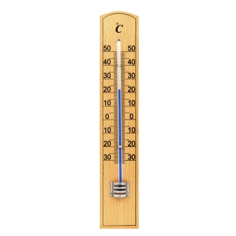20cm Wooden Indoor/Outdoor Thermometer 2