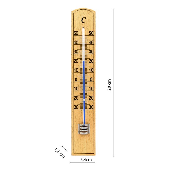 Termometro indoor/outdoor di legno 20cm