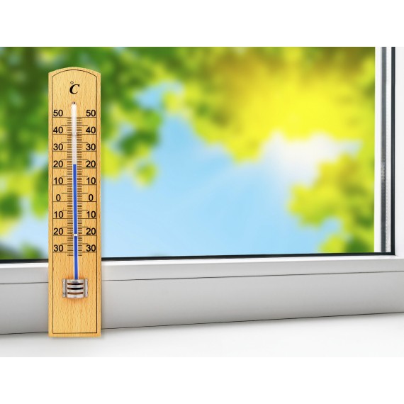 Termometro indoor/outdoor di legno 20cm