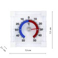 Self-adhesive indoor/outdoor window thermometer