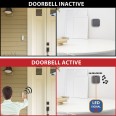 TAYLOR: Battery-Powered Wireless Doorbell, 150m Range, 36 Melodies. White