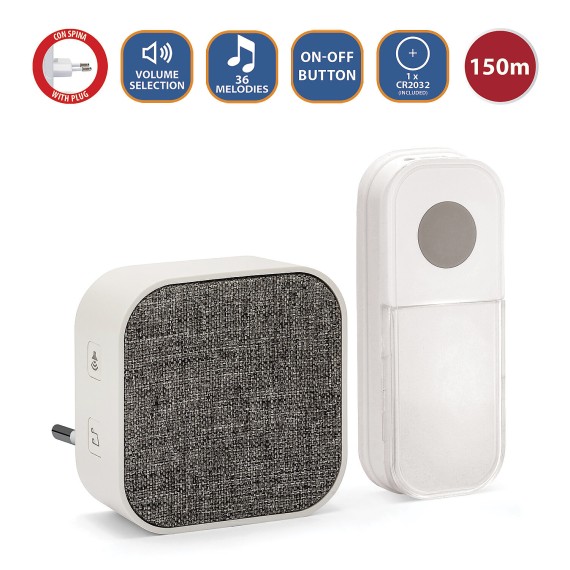 TAYLOR AC: Kabellose Türklingel mit Stecker,...