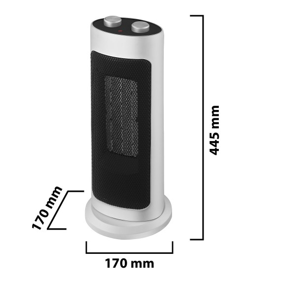 Ceramic hot air generator, 2000W, oscillating...