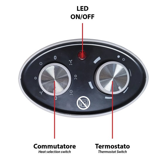 Ceramic hot air generator, 2000W, oscillating...