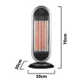 900W carbon radiator with oscillating base. Anthracite.