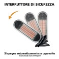 900W carbon radiator with oscillating base. Anthracite.