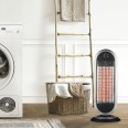 900W carbon radiator with oscillating base. Anthracite.