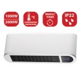 Termoventilatore murale ceramico 2000W. Con telecomando. Bianco