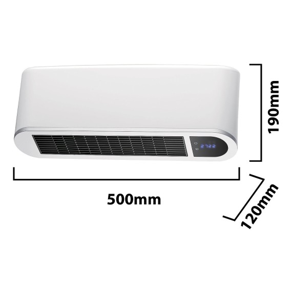 Termoventilatore murale ceramico 2000W. Con...