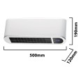 Termoventilatore murale ceramico 2000W. Con telecomando. Bianco