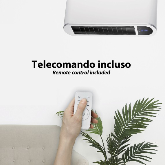 Termoventilatore murale ceramico 2000W. Con...