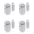 Set mit 4 magnetischen Tür- und Fensteralarmen. Weiß.