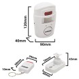 Mini allarme con rilevatore di presenza e due telecomandi. Bianco