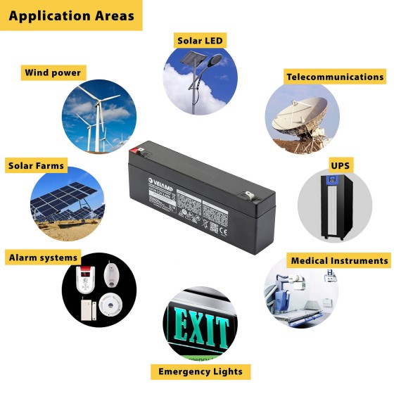 Wiederaufladbare Blei-Säure-Batterie 12V 2,2Ah....