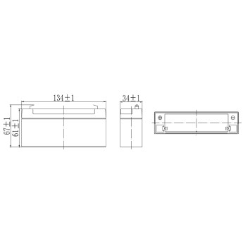 Rechargeable lead-acid battery 6V 3.2Ah with faston... 2