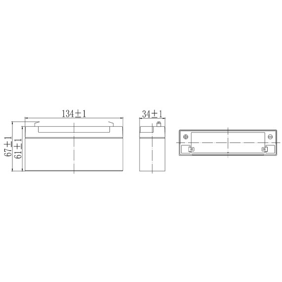 Wiederaufladbare Blei-Säure-Batterie 6V 3,2Ah...