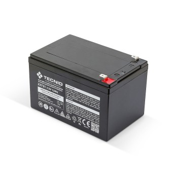 Rechargeable lead-acid battery 12V 12Ah. Faston connections.