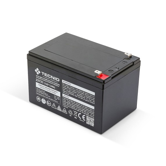 Rechargeable lead-acid battery 12V 12Ah. Faston...