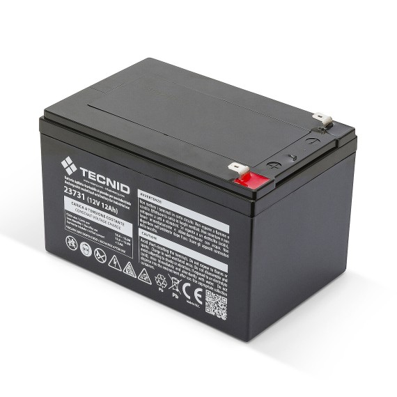 Rechargeable lead-acid battery 12V 12Ah. Faston...