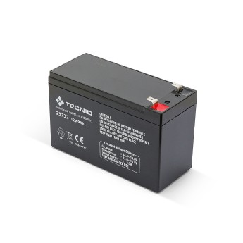 Rechargeable Lead Battery, Faston Connections, 12V 9Ah