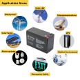 Rechargeable Lead Battery, Faston Connections, 12V 9Ah
