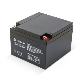 Rechargeable Lead Battery, Faston Connections, 12V 26Ah 2