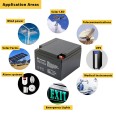 Rechargeable Lead Battery, Faston Connections, 12V 26Ah
