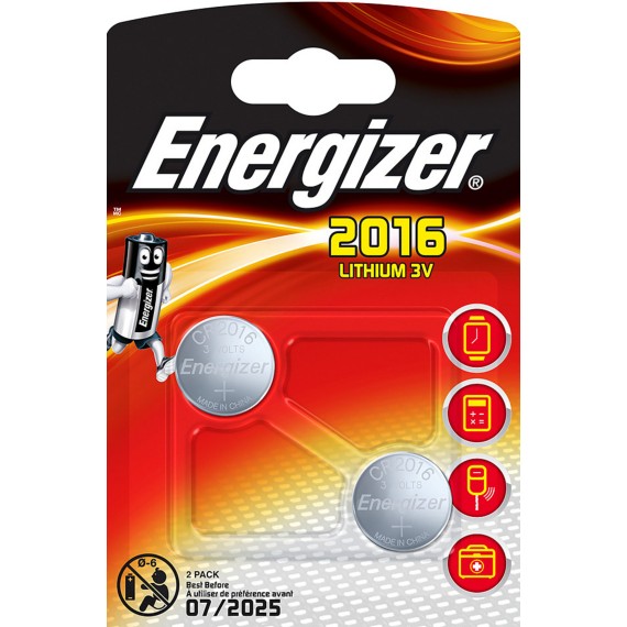 ENERGIZER Blisterpackung mit 2 CR2016-Batterien