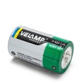 Zink-Kohle-Batterie, Taschenlampe, R20 D, 1,5 V. Blisterpackung mit 2 Batterien.