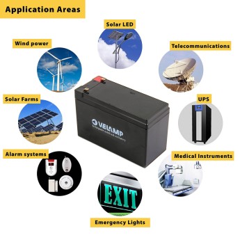Batteria Ricaricabile Piombo, Attacchi Faston, 12V, 5Ah.... 2