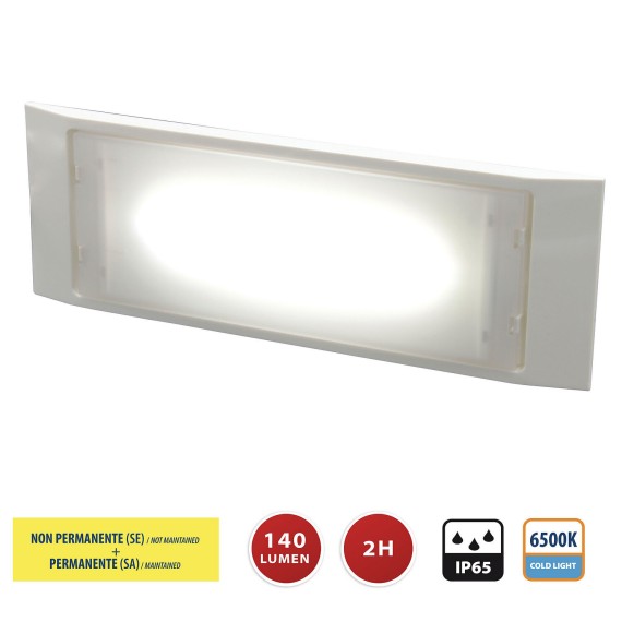 HOLLY : Lampe de secours SA + SE, 140 lumens,...