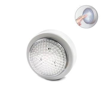 DRUCKLEUCHTE: Runde, weiße 3-LED-Druckknopfleuchte.... 2