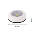 MINI PUSH LIGHT: lampada a pressione LED, bianca. A pile