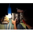 RETRO: LED-Lampe mit Kabel – blau