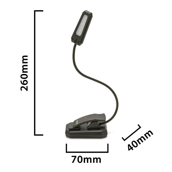 Wiederaufladbare 2-W-COB-LED-Leselampe,...