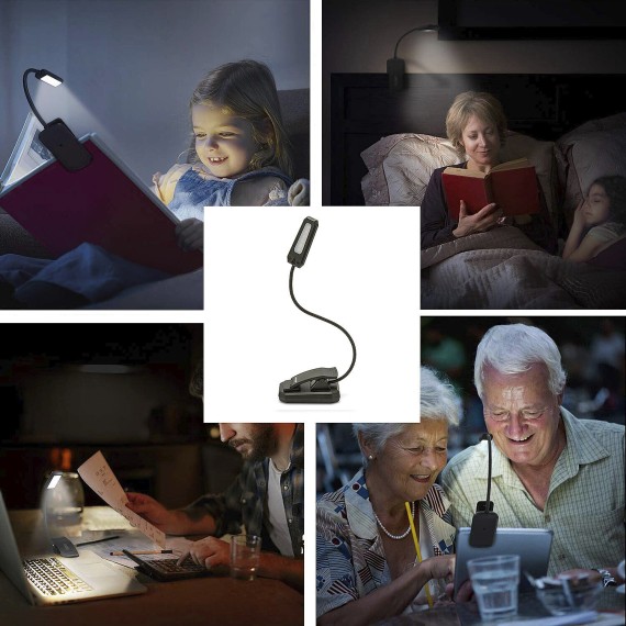 Wiederaufladbare 2-W-COB-LED-Leselampe,...