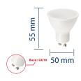 SMD LED bulb, GU10 socket, 230V, 8W/800lm, 3000K, 120°