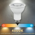SMD LED bulb, GU10 socket, 230V, 6W/470lm, 4000K, 38°