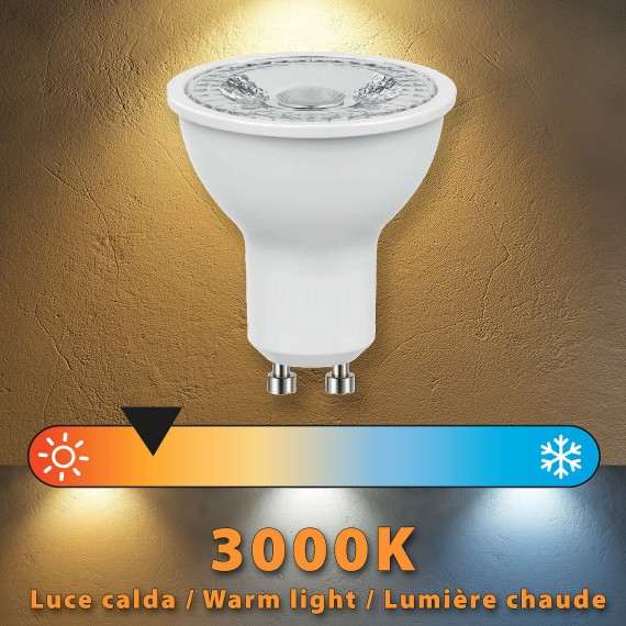 SMD-LED-Lampe, GU10-Fassung, 230 V, 8 W/800 lm,...