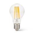 LED Filament Bulb, Drop A60, 7W/1521lm, E27 Base, 4000K - CLASS A