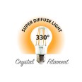 LED Filament Bulb, Drop A60, 7W/806lm, E27 Base, 2700K