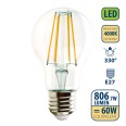 LED Filament Bulb, Drop A60, 7W/806lm, E27 Base, 4000K