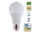 SMD LED bulb, A60 drop, 9W/806lm, E27 base, 4000K