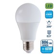 SMD LED bulb, A60 drop, 9W/806lm, E27 base, 6500K